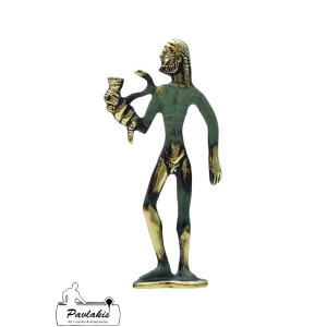 Statue Deity Asclepius with Snake C