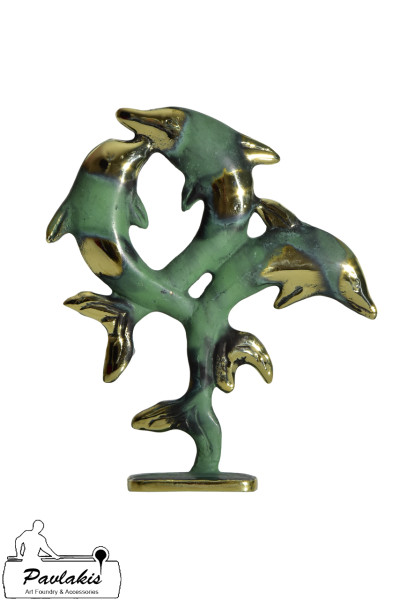 Statue Base with 3 Dolphins