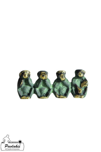 Statue Monkeys Ax4